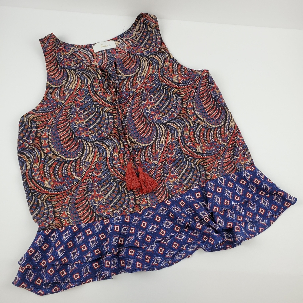 Braeve Veronica Paisley Print Sleeveless Top